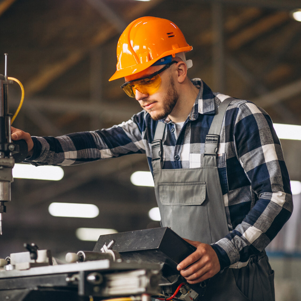 Male worker at a factory